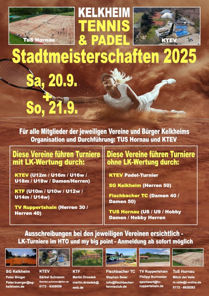 Tennis- und Padel-Stadtmeisterschaften 2025